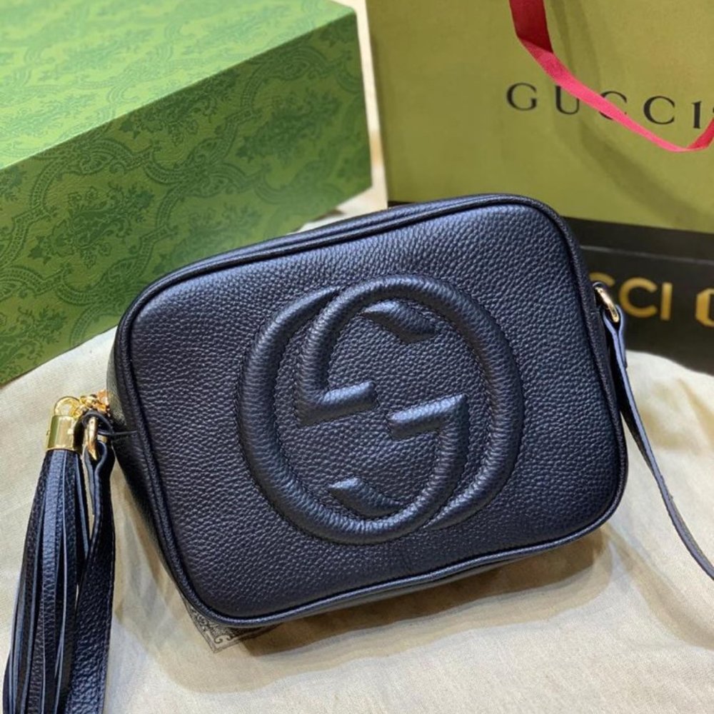 ✅GUCCI Soho Small Leather Disco Shoulder Bag